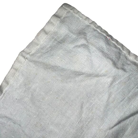 Antique Arts & Crafts Handmade Crewel Embroidered Flax Linen Tablecloth 55”x55” - Picture 3 of 8